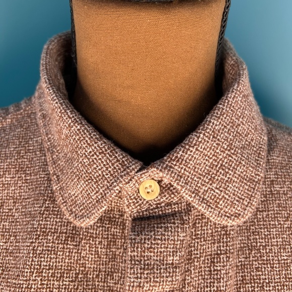 Hymn London Brown and White Thick Button Down Long Sleeve Shirt Large - Picture 4 of 9